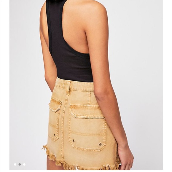 NWT Free People Canvas Relaxed Mini Skirt - Picture 2 of 6
